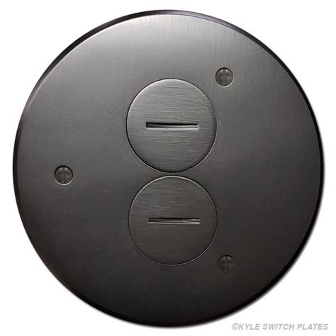 metallic floor box cover plate round|floor box outlet covers.